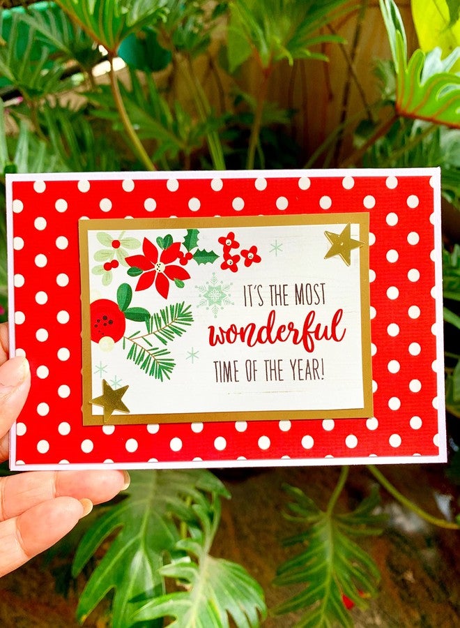Crafted Forever handmade Christmas greeting card- pack of 4 with envelopes, 4x6 size, Inside Blank, 300 GSM paper used - Image 4